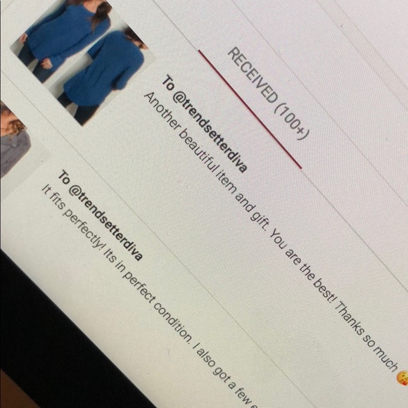 LAST 1! BLUE KNIT SCOOP NECK SWEATER TUNIC TOP! - Picture 5 of 5